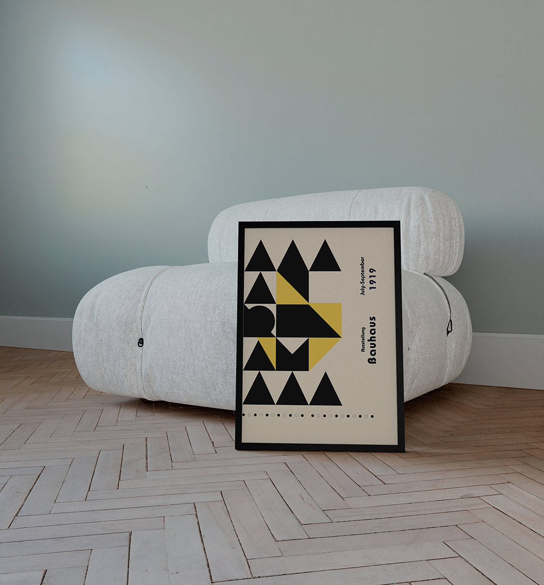 Geometrische vlakverdeling – staande Bauhaus poster voor aan de muur