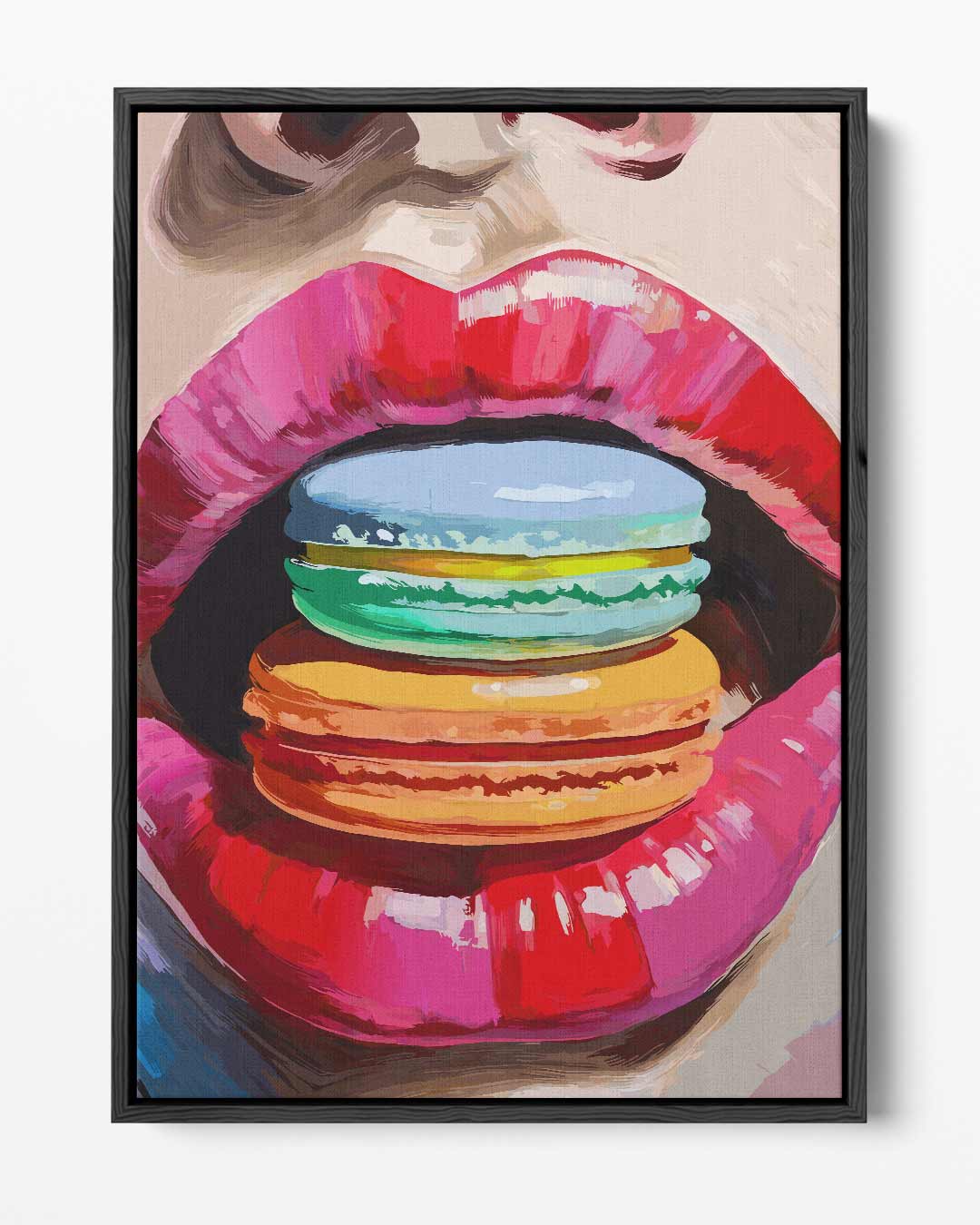 Kleurrijke Beleving van Smaak – portret kunstwerk als wanddecoratie