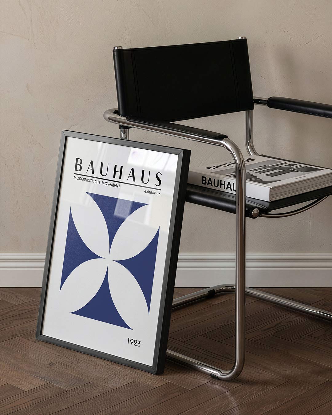 Vorm en balans – staande Bauhaus poster voor aan de muur