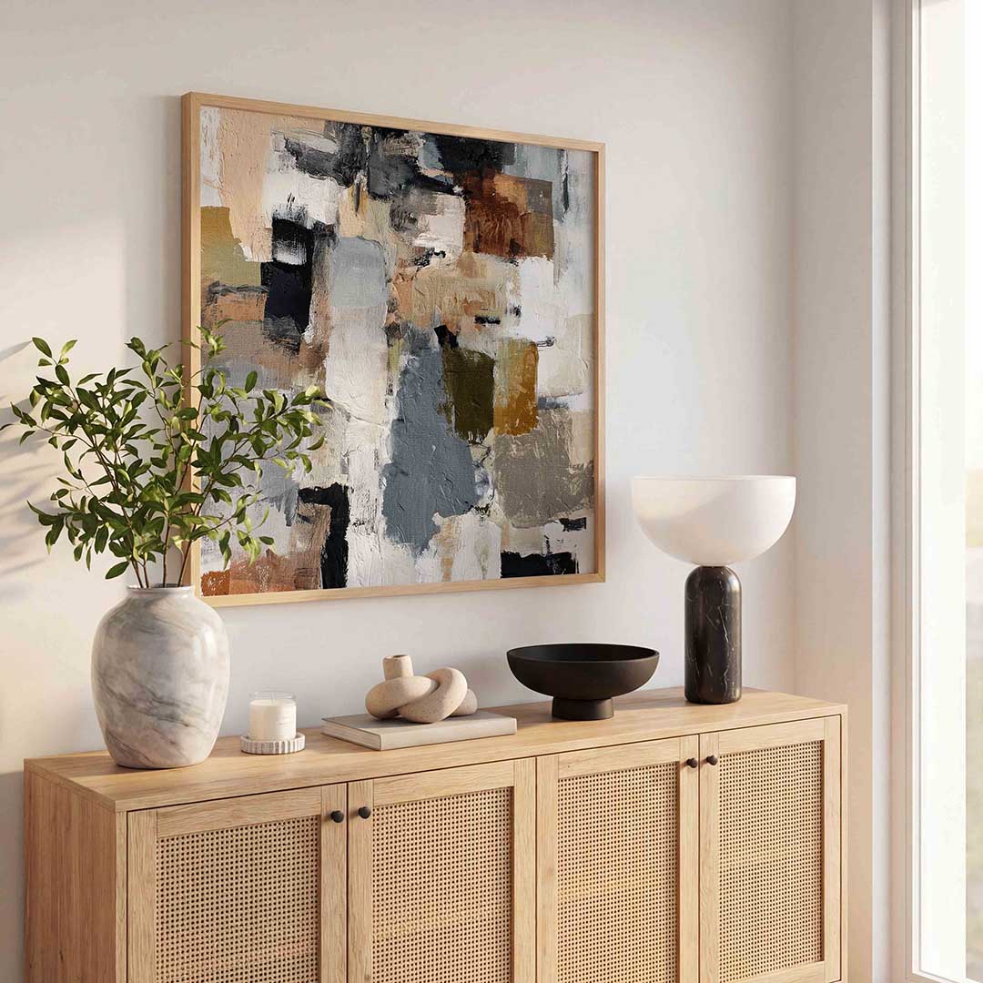 Abstracte vormen – abstracte wandkunst als vierkante poster