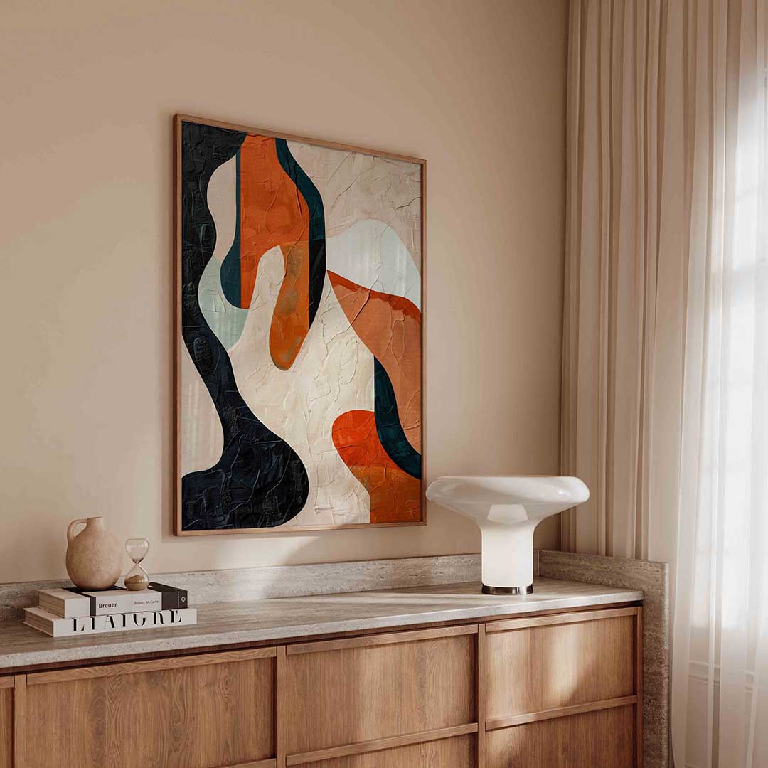 Abstracte vormen – abstracte poster in staand formaat