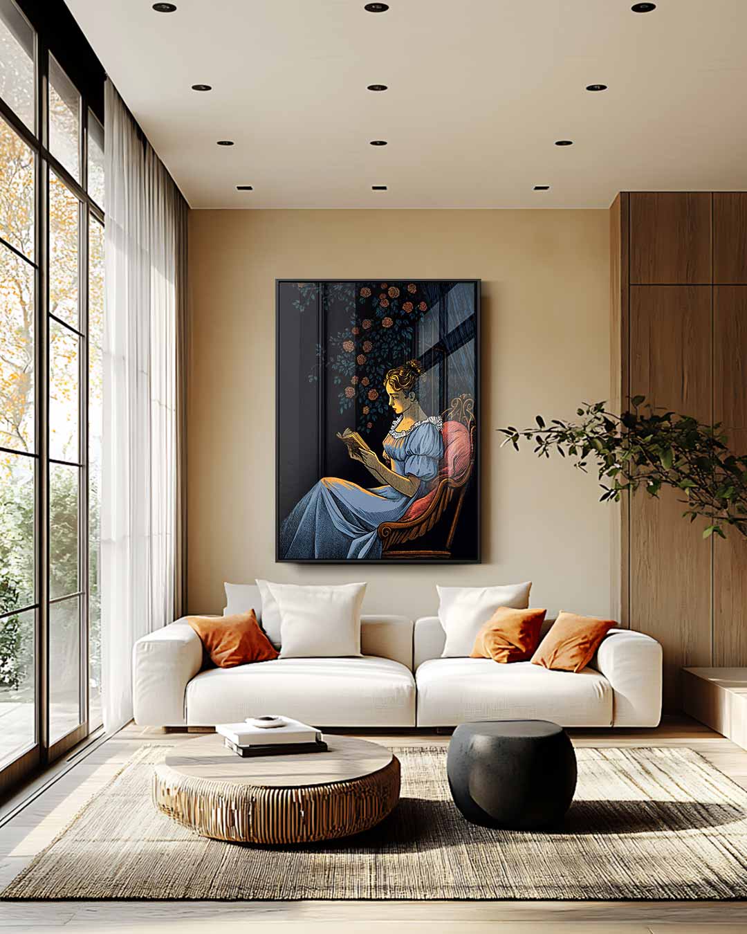 De Lezersdroom – modern portret kunstwerk van WallArtistic