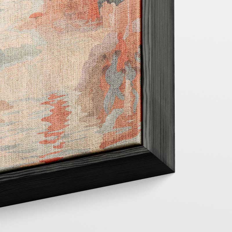 Magisch Landschap in Zachte Tinten – kunstwerk met zwarte baklijst