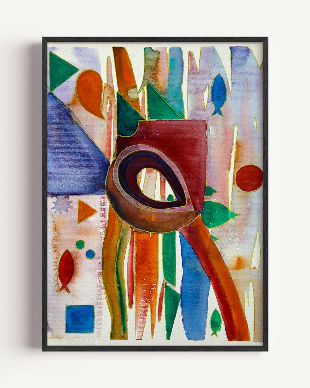 Kleurrijke Abstracte Kunstposter – Popart en Streetart portret poster als wanddecoratie