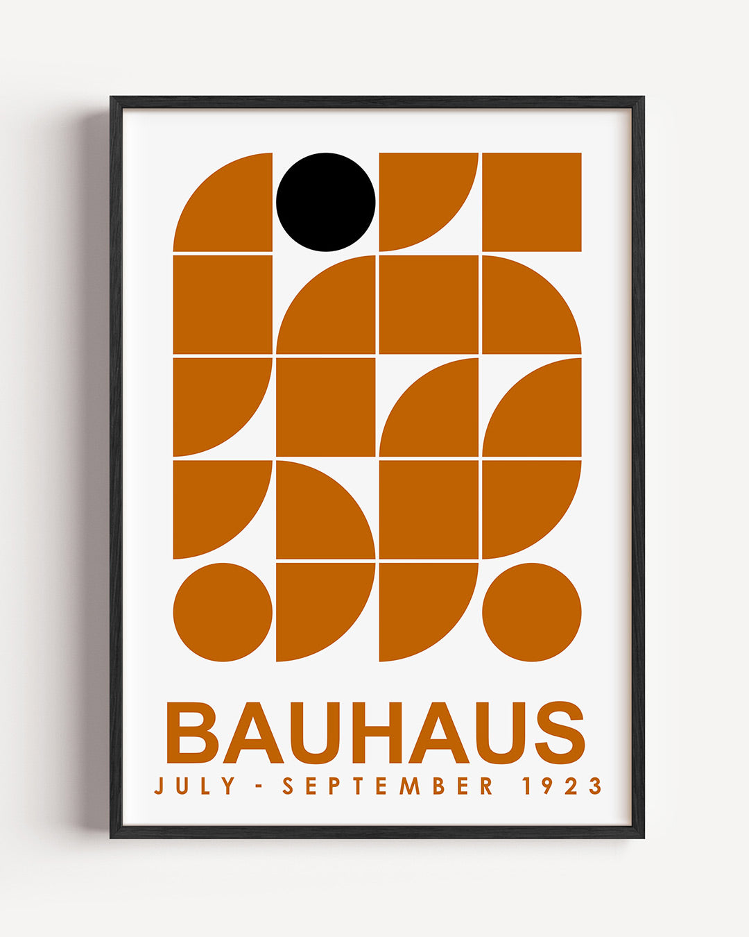 Vormritme en kleur – staande Bauhaus poster als wanddecoratie