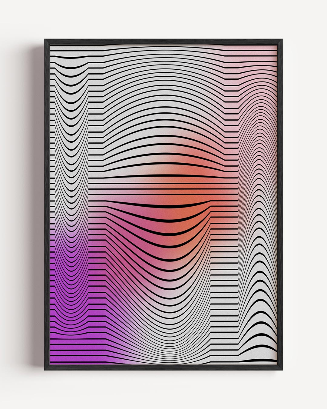 Moderne Golven Kunstposter – kleurrijke abstracte portret poster als wanddecoratie