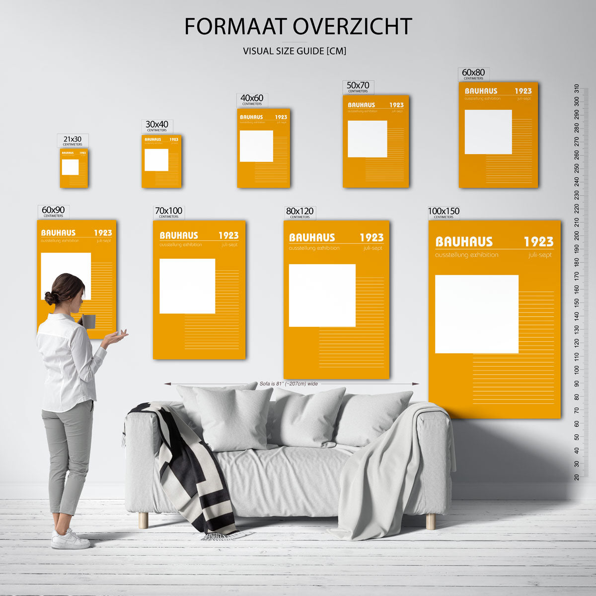 Vormen en lijnen – Bauhaus poster als moderne geometrische wanddecoratie