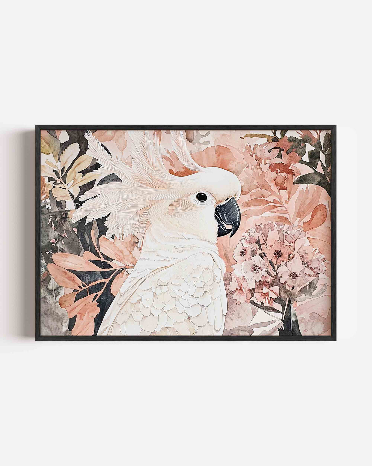 Witte papegaai – dieren landscape poster als wanddecoratie