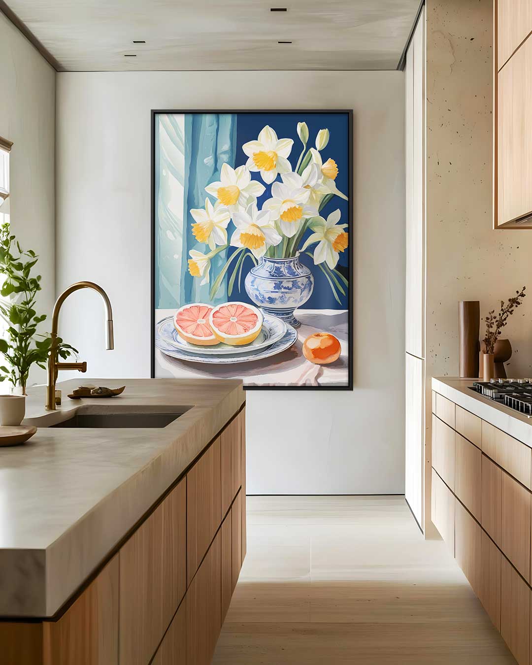Lente Bloei Stilleven – plexiglas wanddecoratie in portret formaat