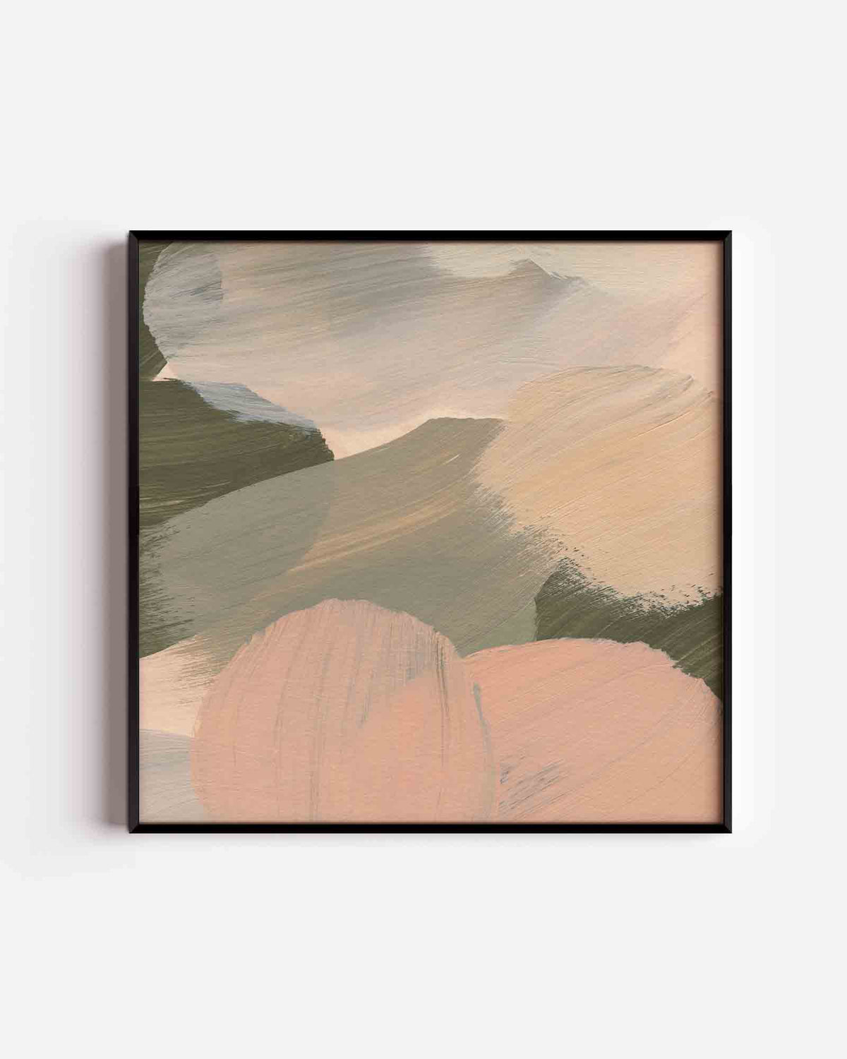Abstracte penseelstreken – schilderkunst vierkante poster als wanddecoratie