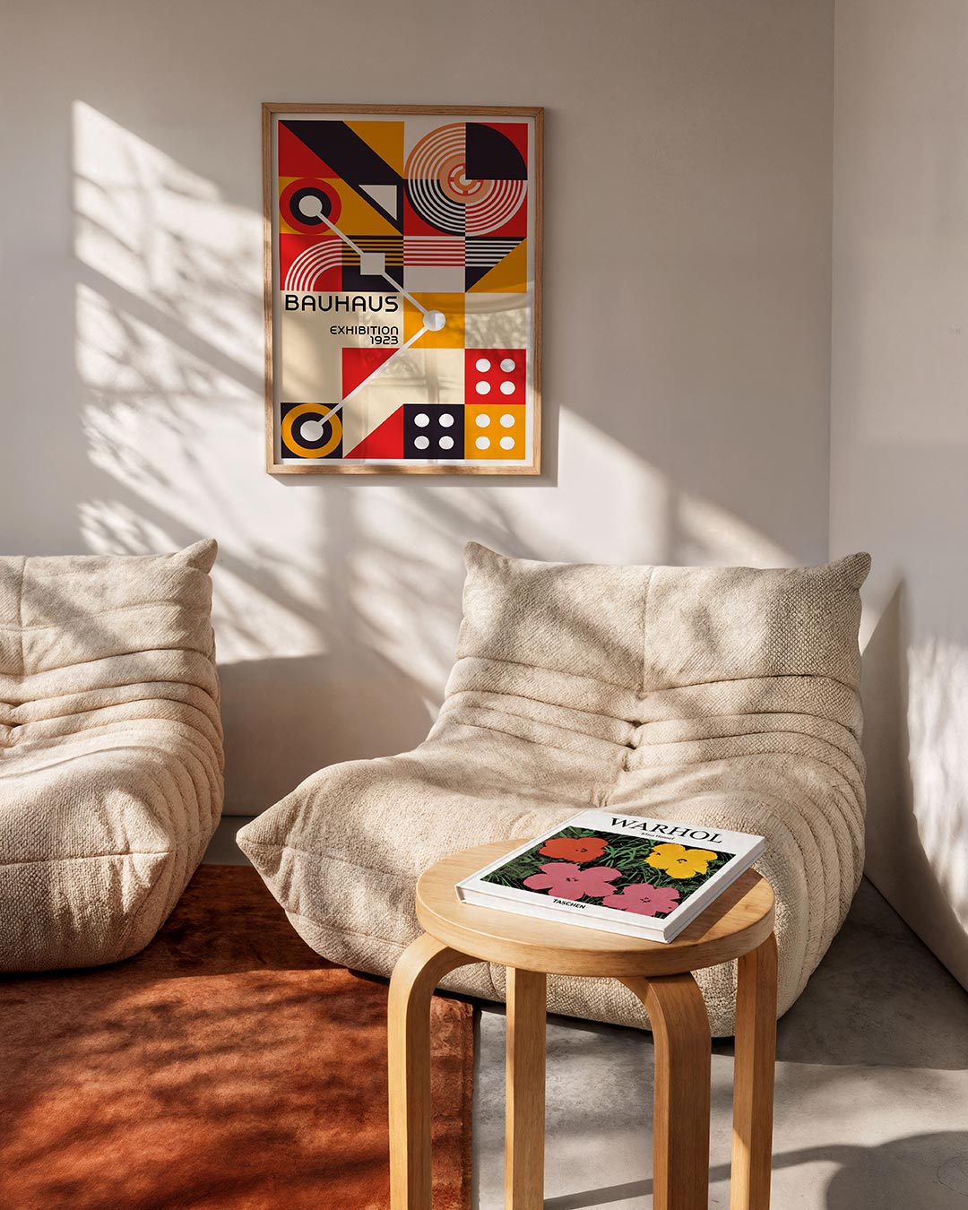 Vormen en vlakkenspel – geometrische Bauhaus poster in staand formaat