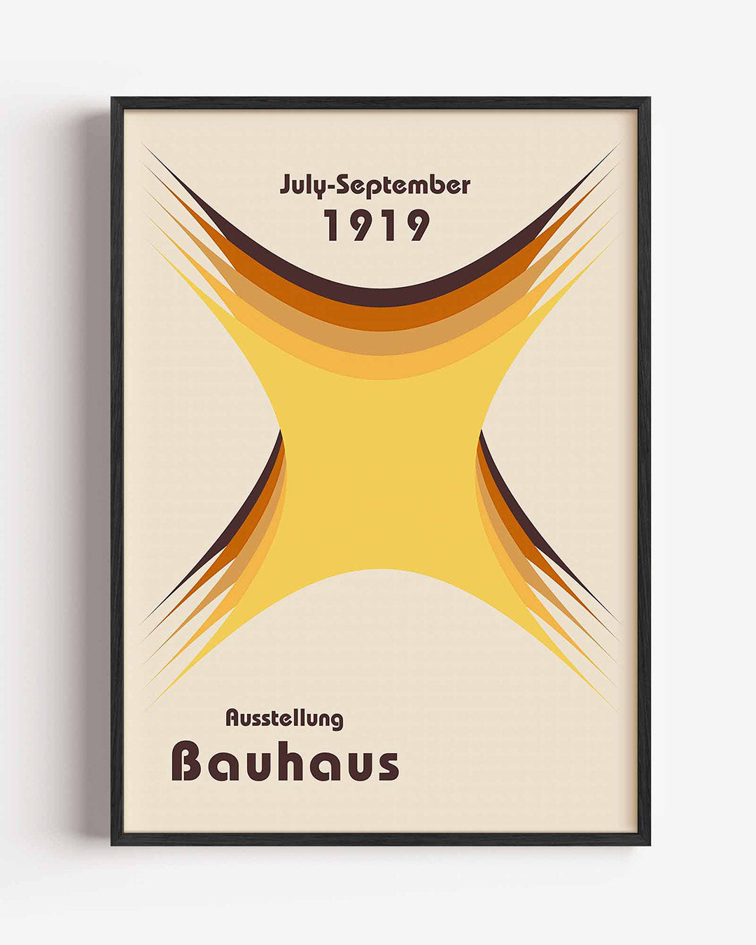 Vorm en kleurvlakken – staande Bauhaus poster als wanddecoratie