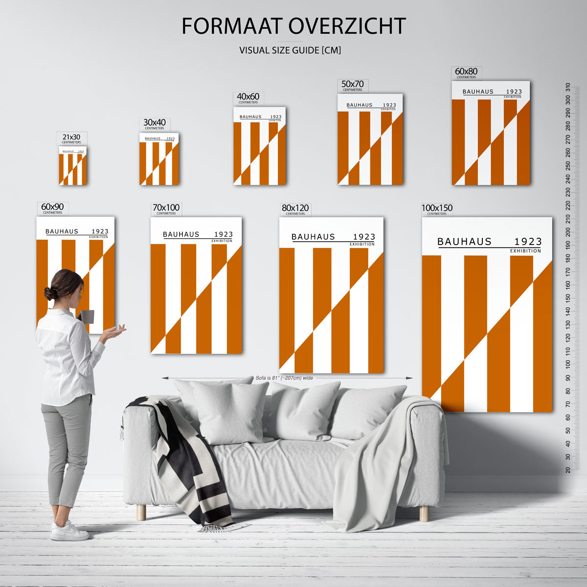 – geometrische poster in Bauhaus-stijl van WallArtistic