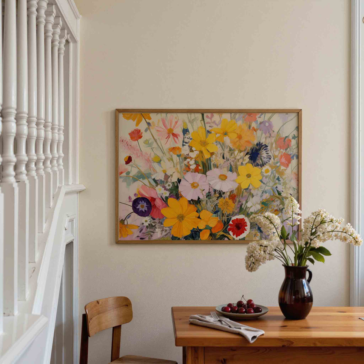 Bloemenpracht – botanische poster in liggend formaat