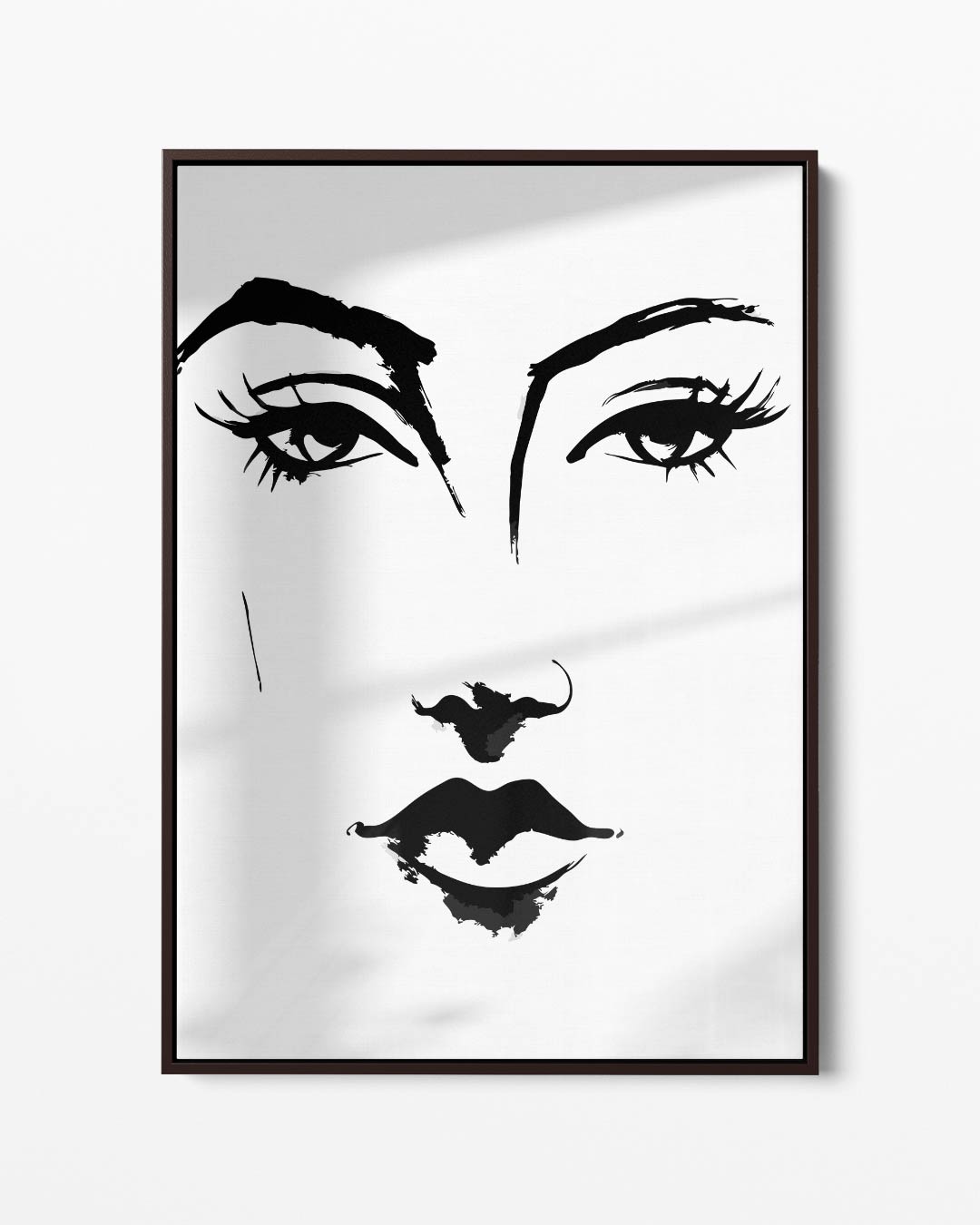 Minimalistisch Portret in Zwart-Wit – portret kunstwerk als wanddecoratie