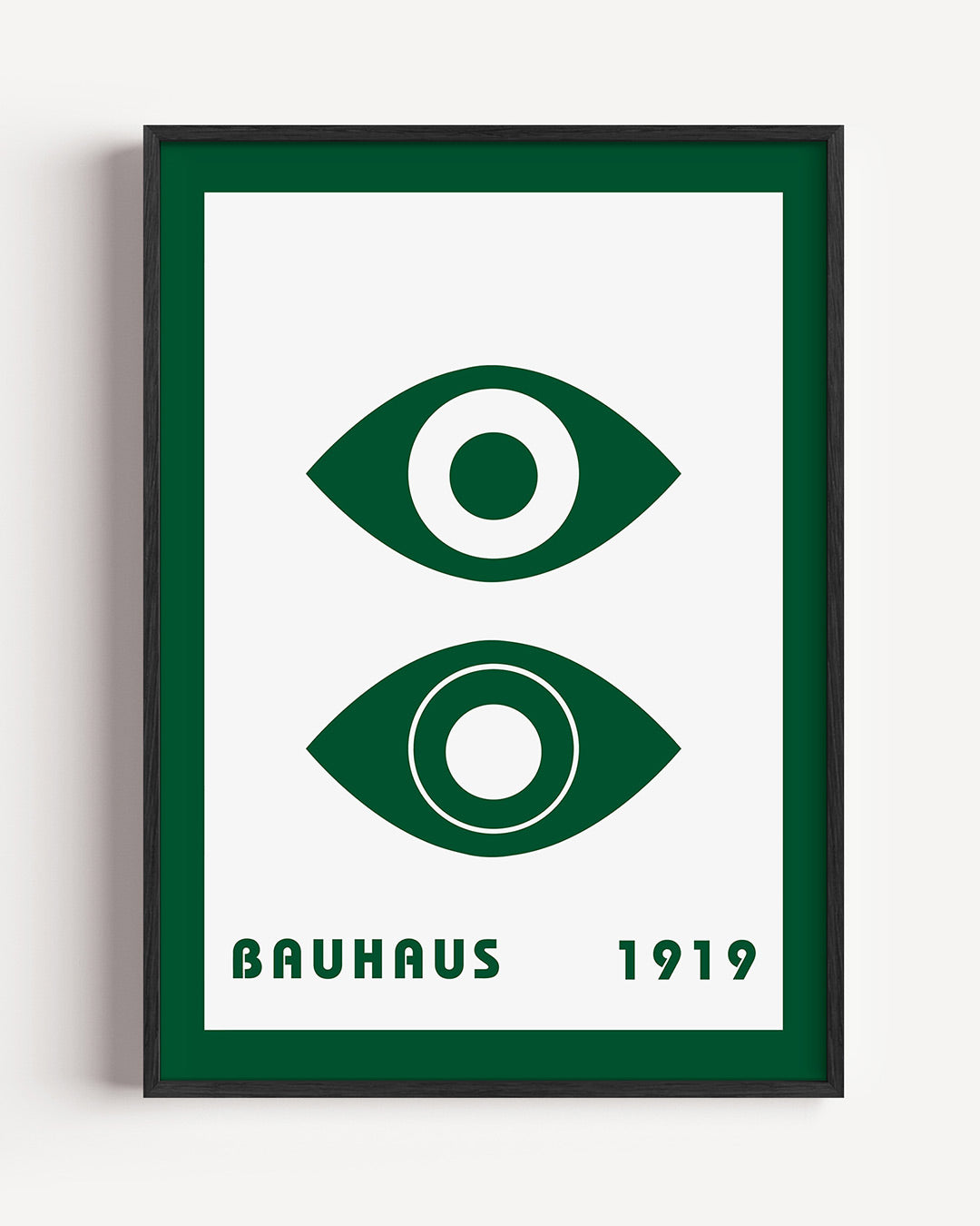 Oogvormen en lijnen – staande Bauhaus poster als wanddecoratie
