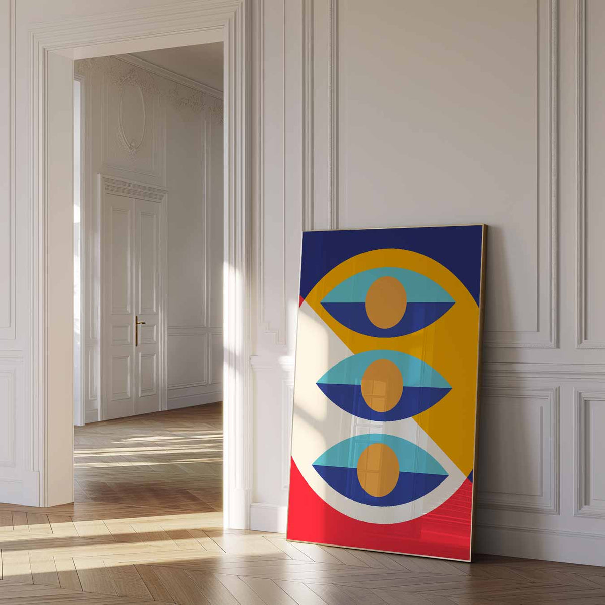 Moderne Abstracte Ogen – dierenposter als moderne staande wanddecoratie