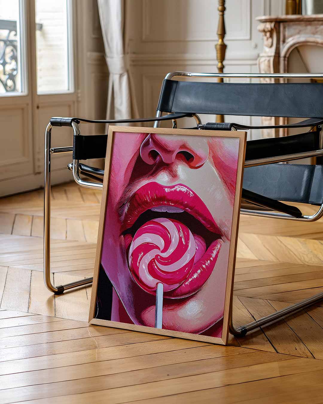 Lollipop Lips Poster I – urban poster in staand formaat