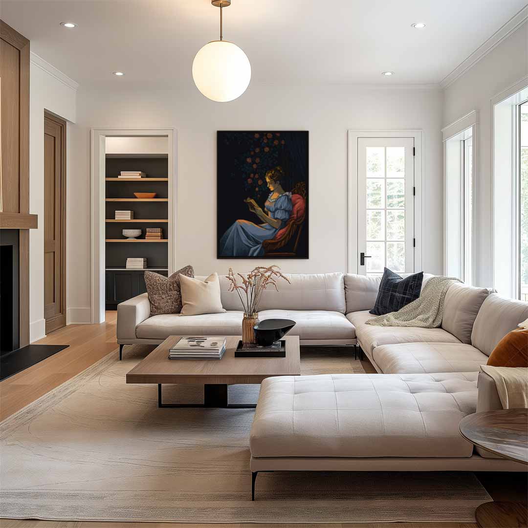 De Lezersdroom – kunstwerk met zwarte baklijst