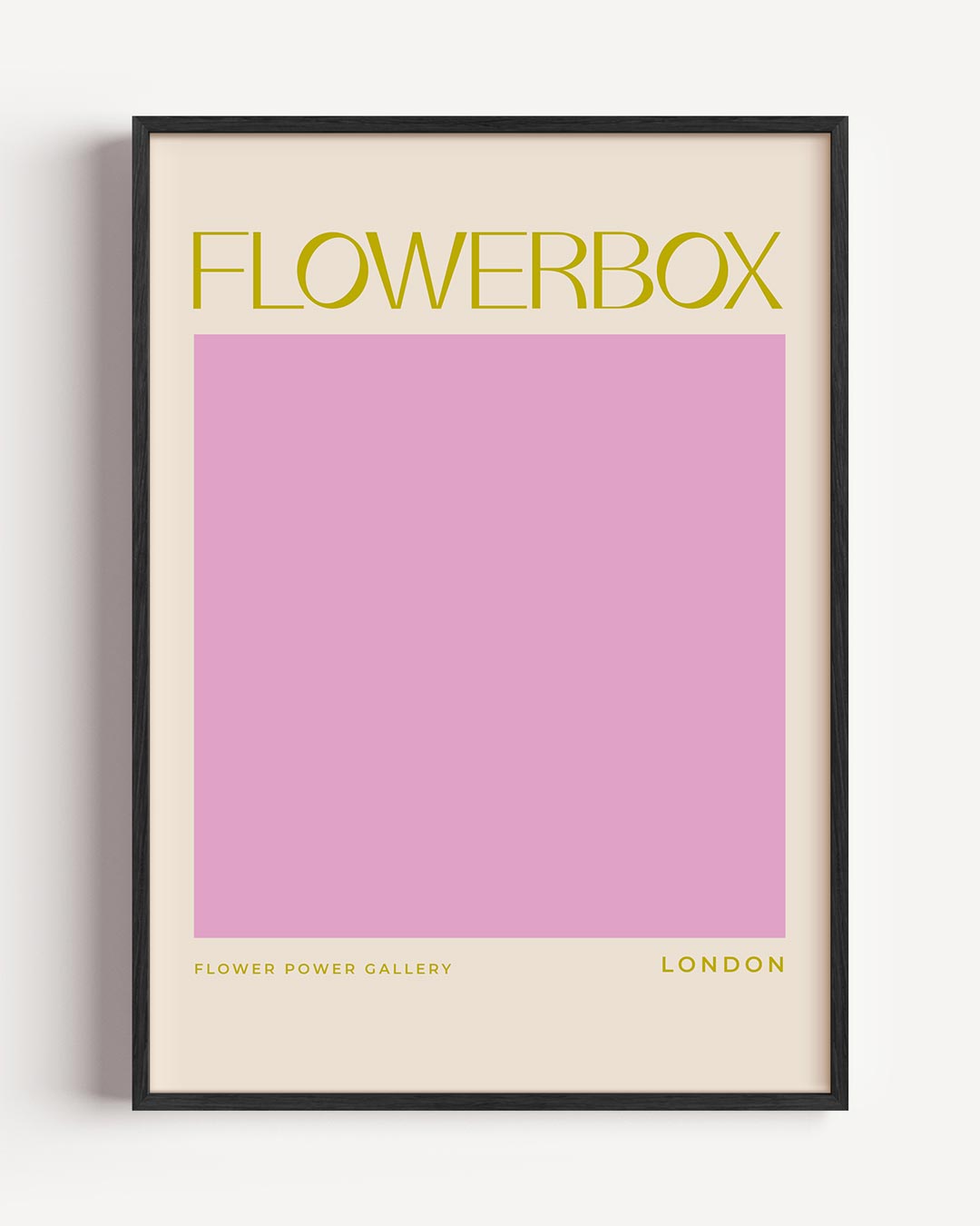 Flowerbox Art – typografie portret poster als wanddecoratie