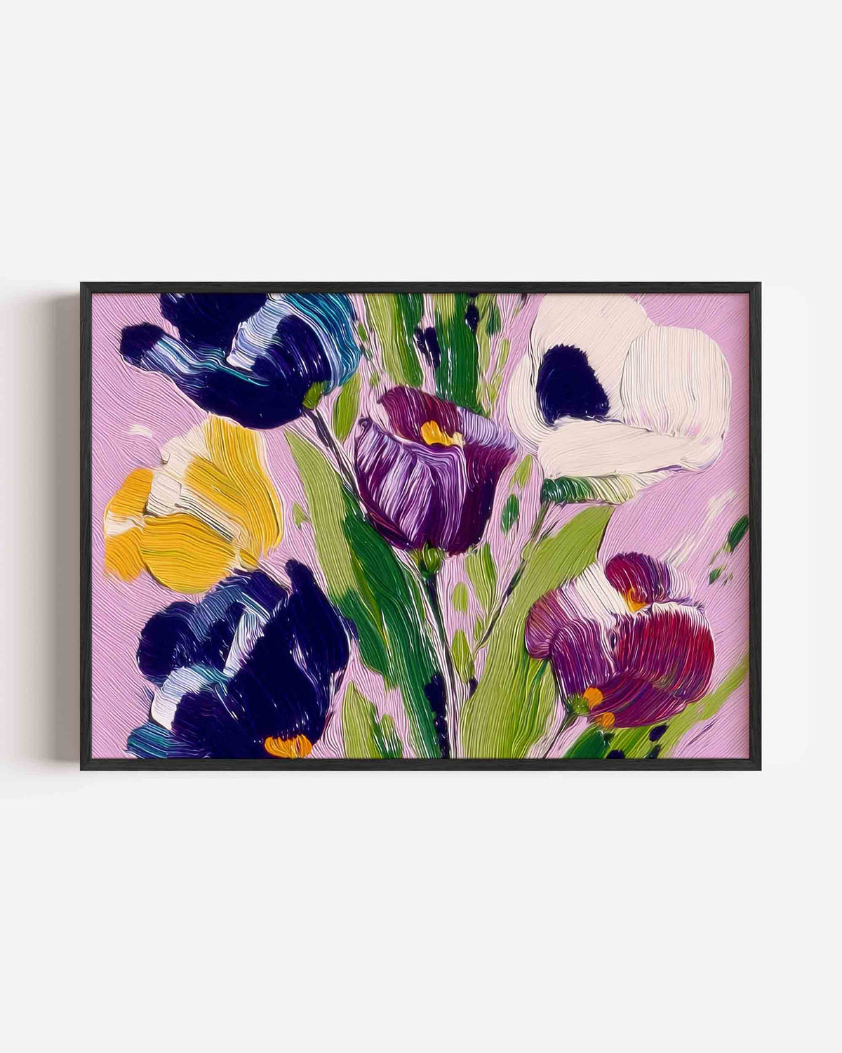 Bloemen in levendige kleuren – bloemen landscape poster als wanddecoratie