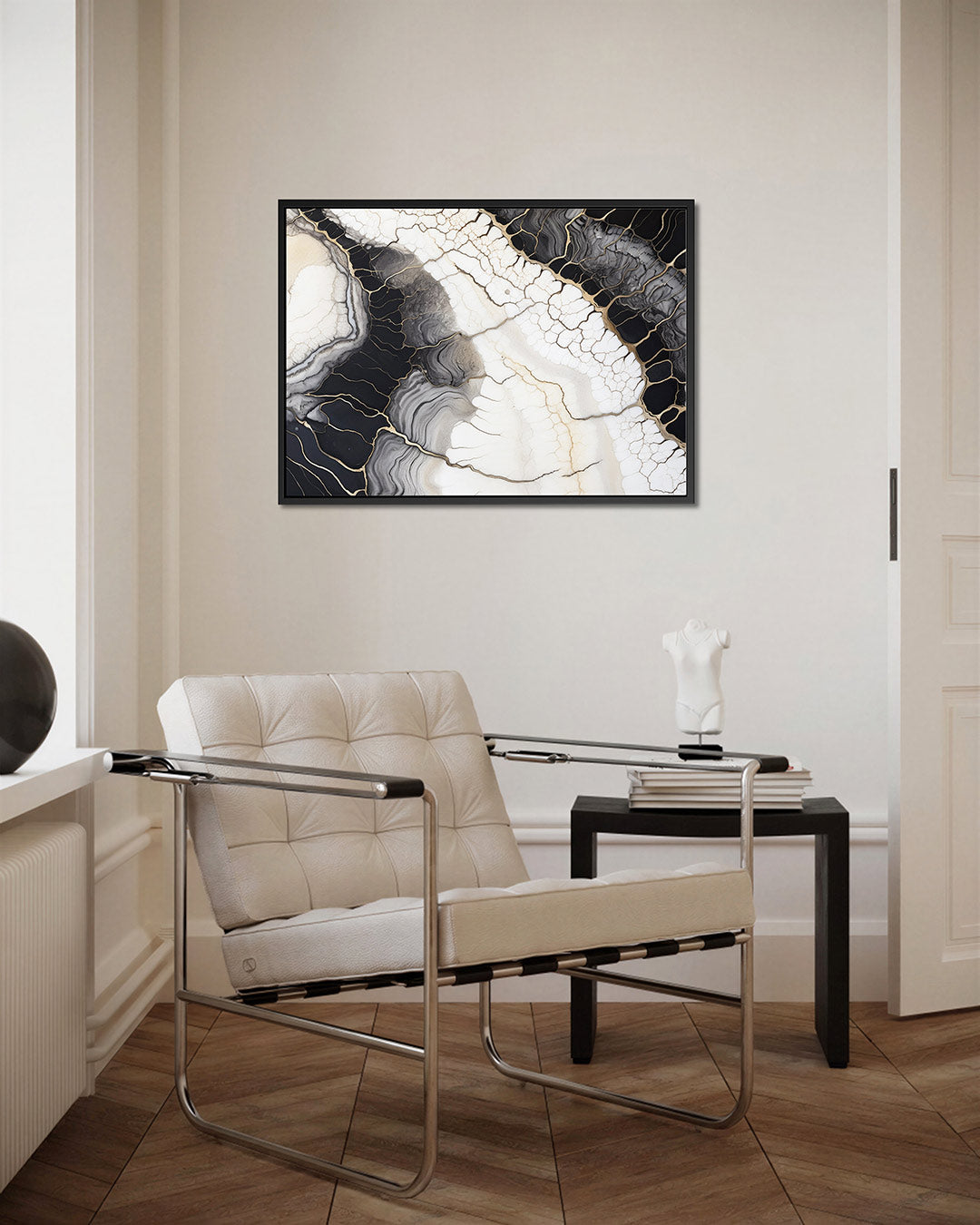 Organische lijnen – Liggende wanddecoratie – kunstwerk op canvas, dibond of plexiglas