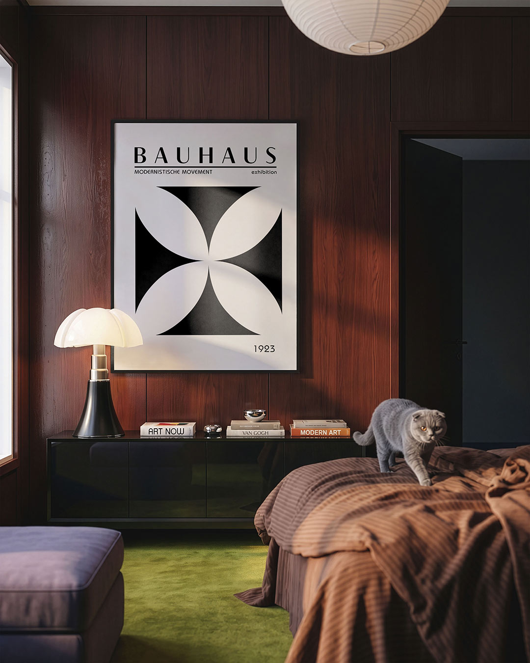 Vorm en balans – geometrische Bauhaus poster in staand formaat