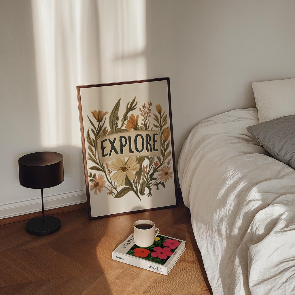 Verken de Wereld Bloemenposter – kinderposter in staand formaat