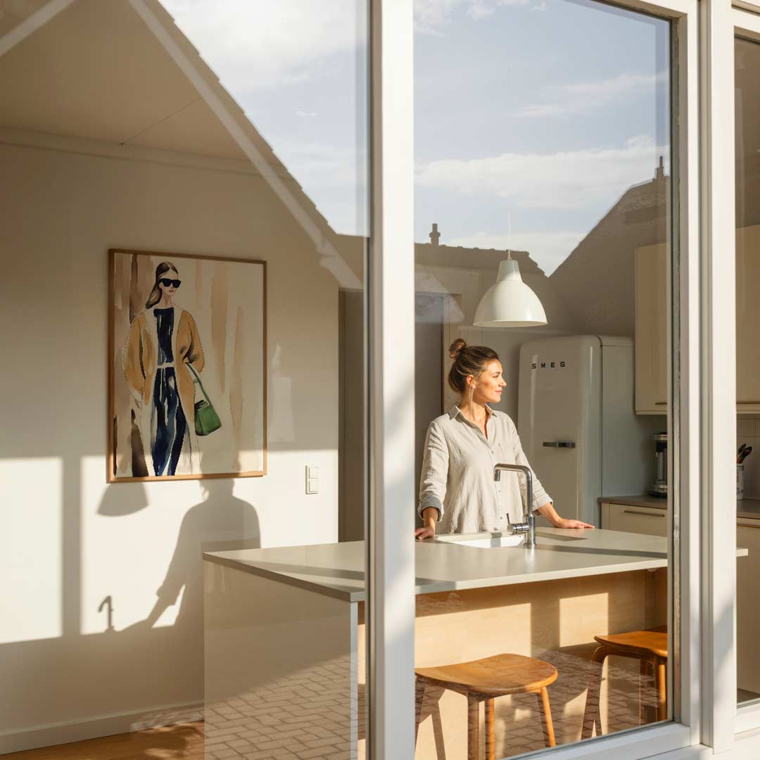 Chic Mode Illustratie – vrouwelijke portretposter in staand formaat