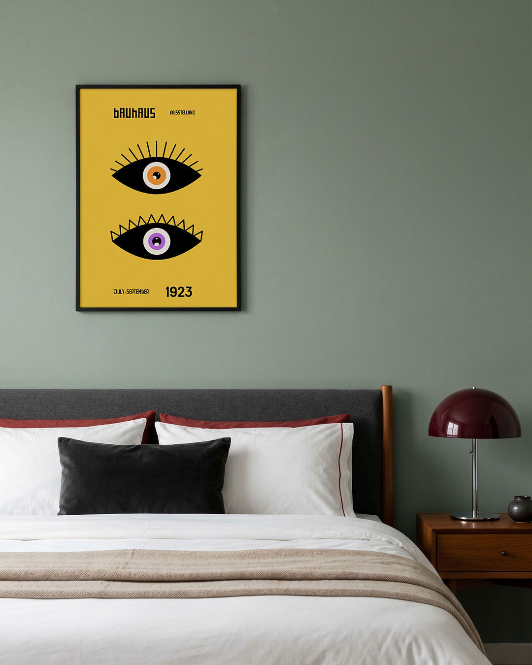 Oogvormen en kleur – geometrische poster in Bauhaus-stijl van WallArtistic