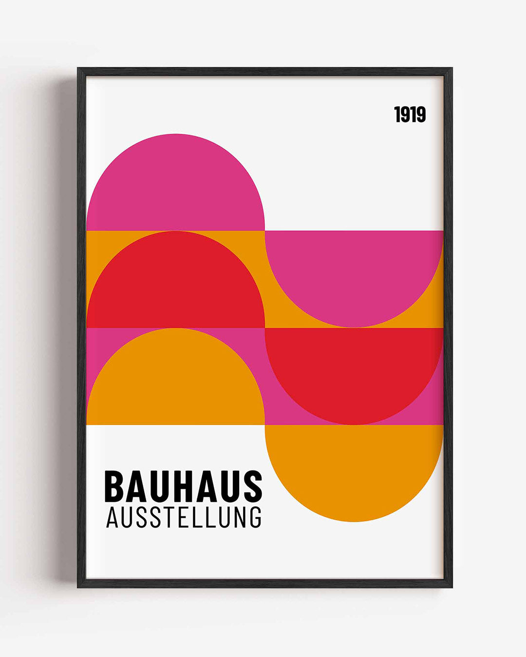 Vorm en kleur – staande Bauhaus poster als wanddecoratie