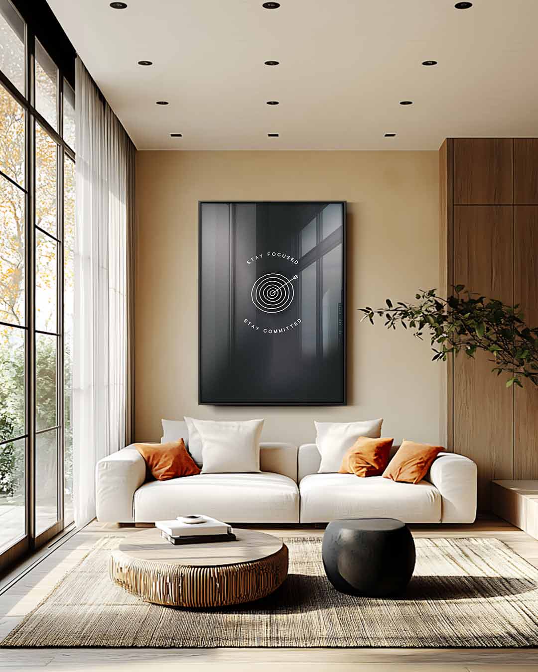 Stay focused – canvas wanddecoratie in portret formaat