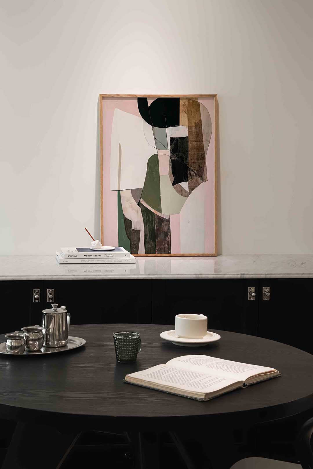 Abstracte vormen – moderne poster in staand formaat