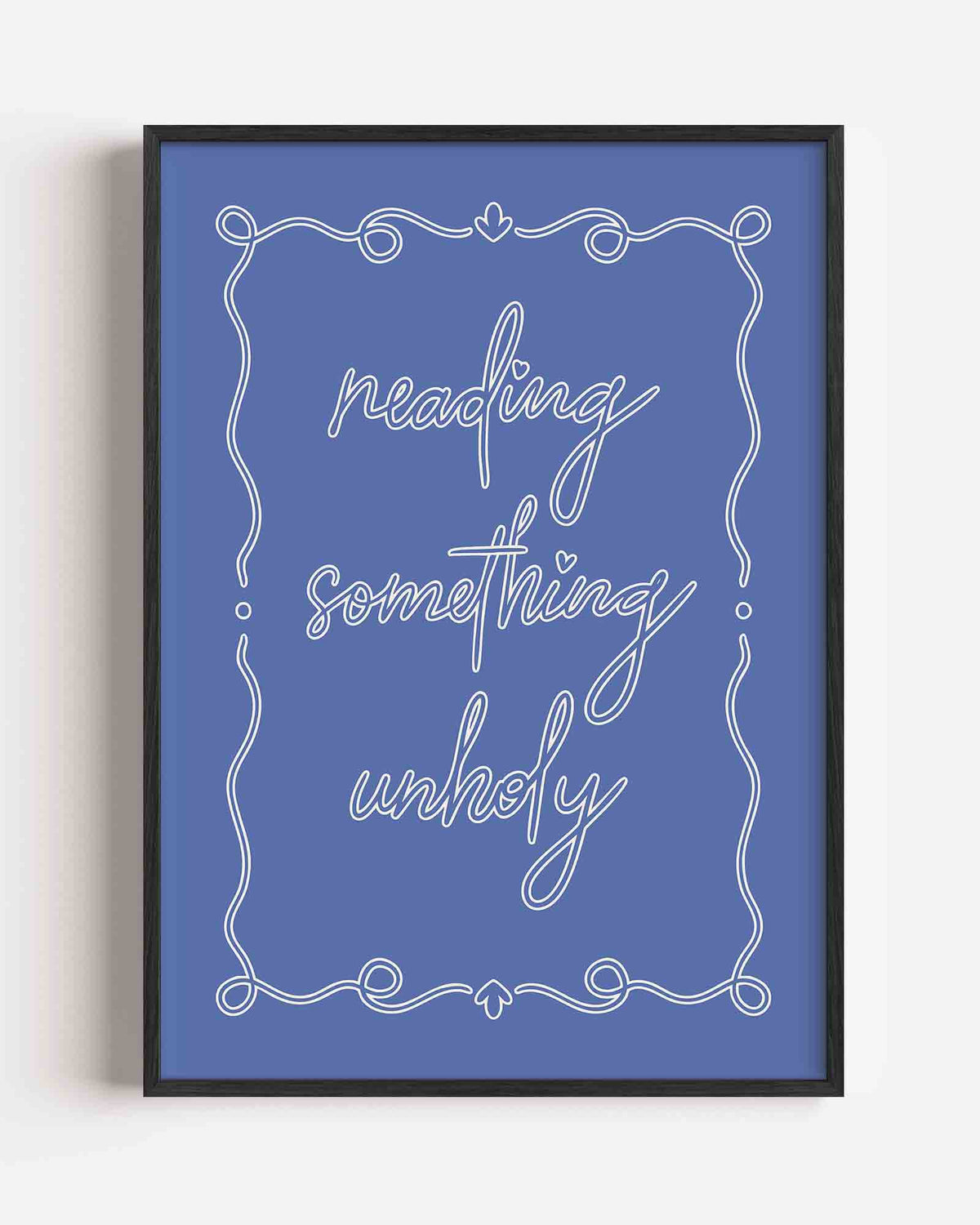 Reading something unholy – hedendaagse illustratie portret poster als wanddecoratie
