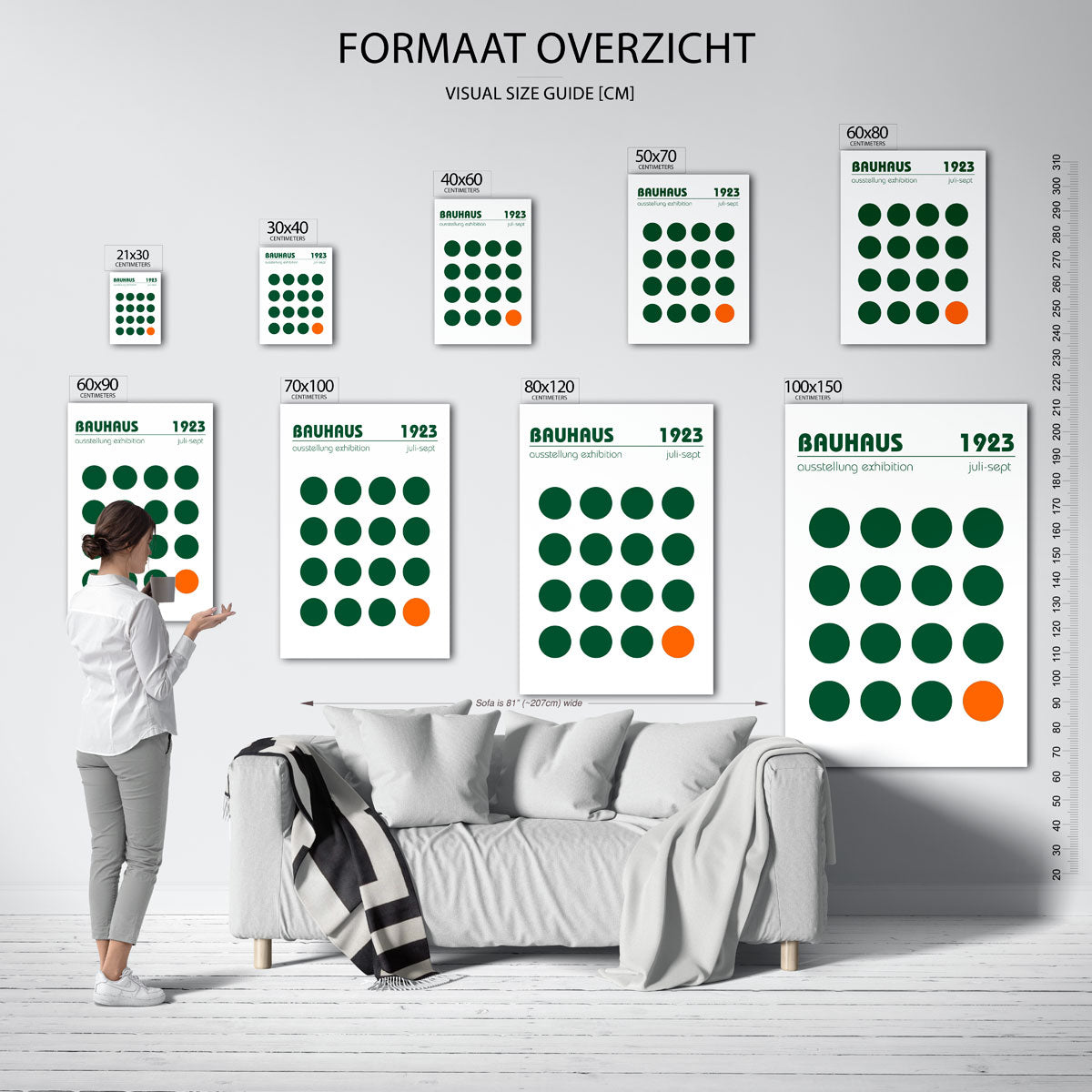 – Bauhaus poster als moderne geometrische wanddecoratie