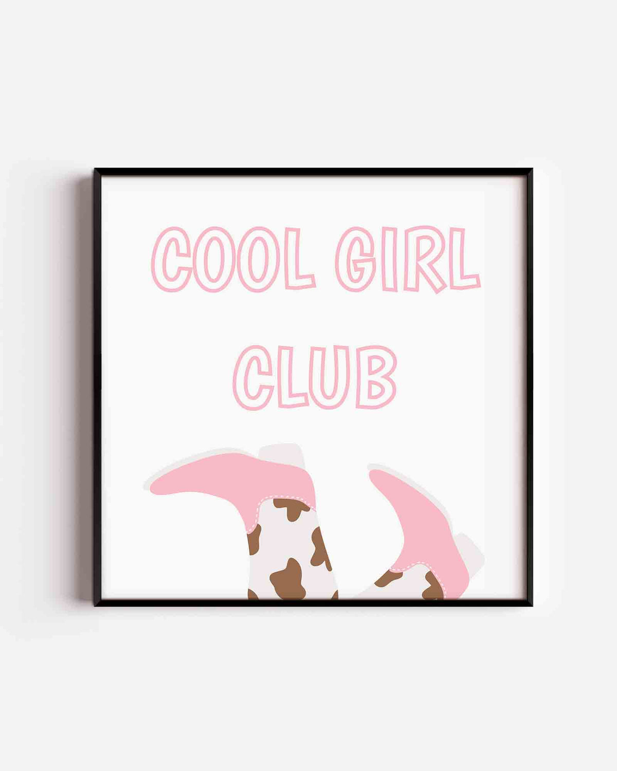 Cool girl club – Pop Art vierkante poster als wanddecoratie