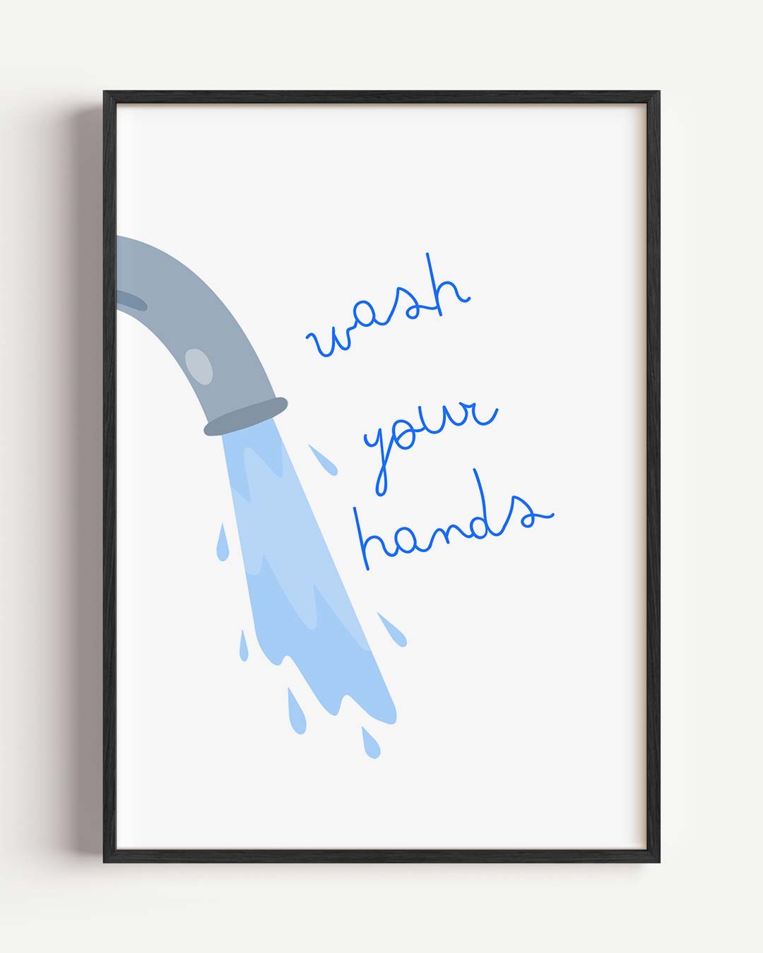 Stijlvolle Handen Was – quote portret poster als wanddecoratie