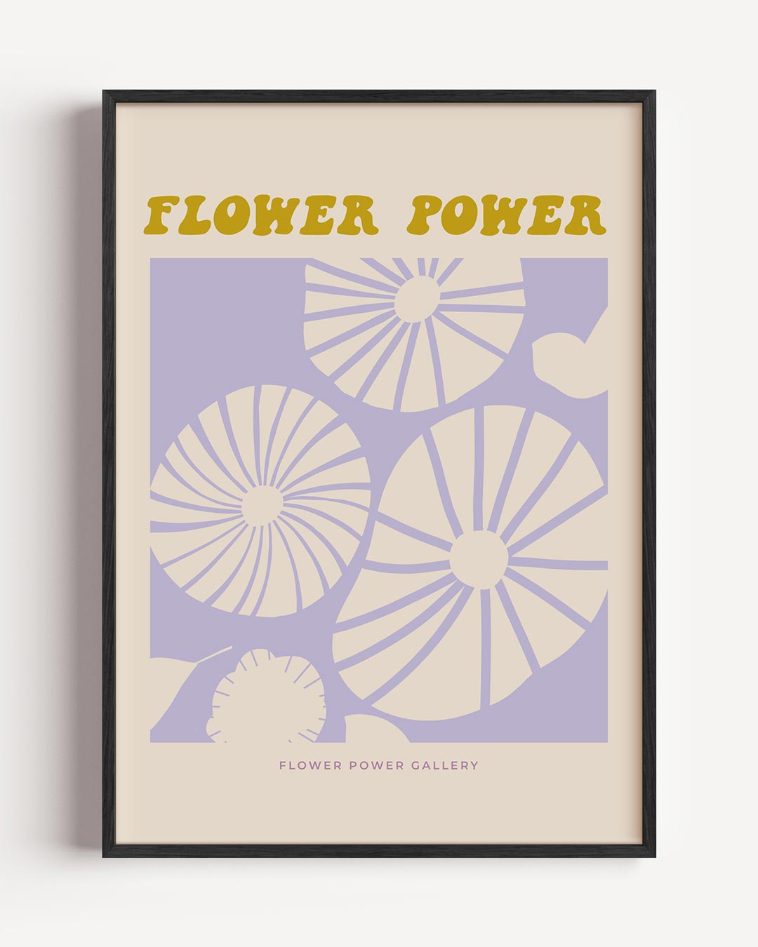Flower Power – typografie portret poster als wanddecoratie