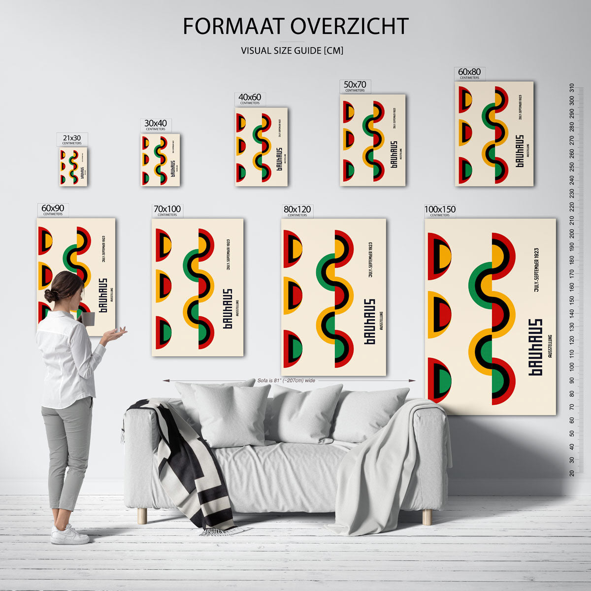 Vormen en vlakken – geometrische poster in Bauhaus-stijl van WallArtistic