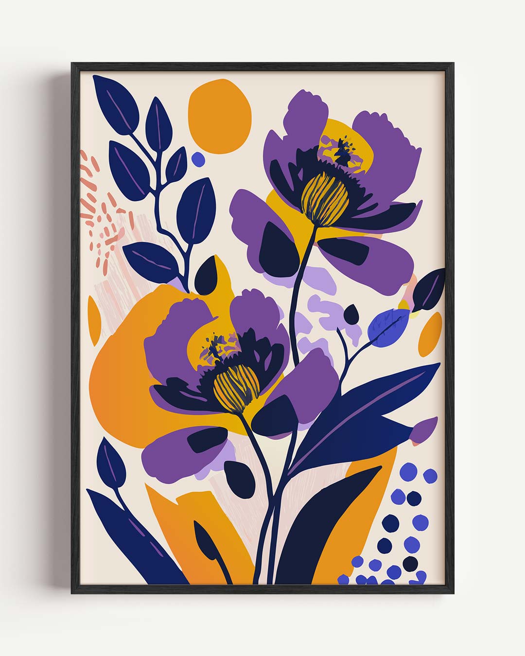 Vrolijke Bloemendroom – bloemen portret poster als wanddecoratie