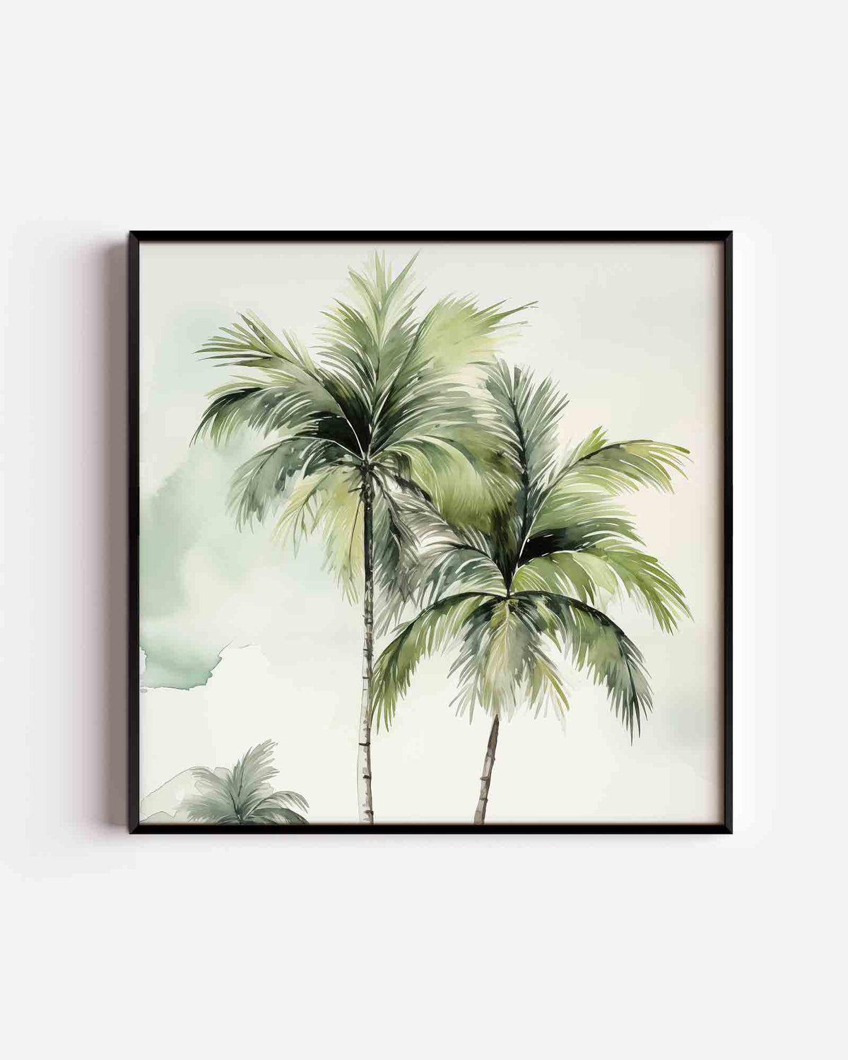 Tropische palmbomen – jungle vierkante poster als wanddecoratie