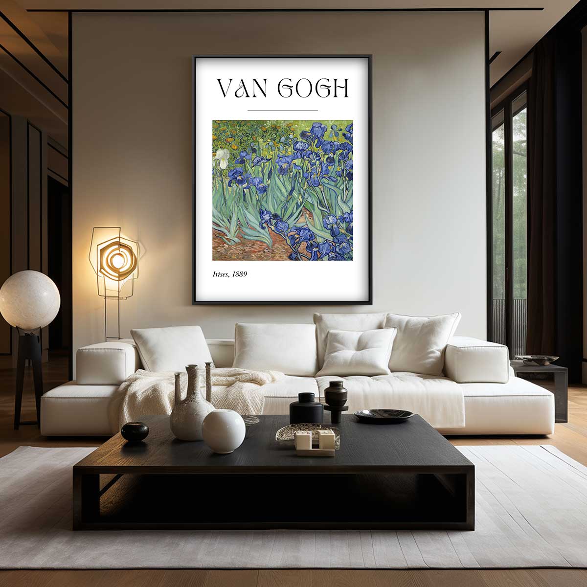Van Gogh's Irissen 1889 – staand kunstwerk voor modern interieur