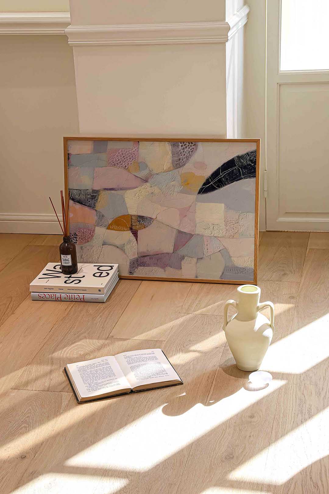 Abstracte vormen – liggende abstracte wanddecoratie van WallArtistic