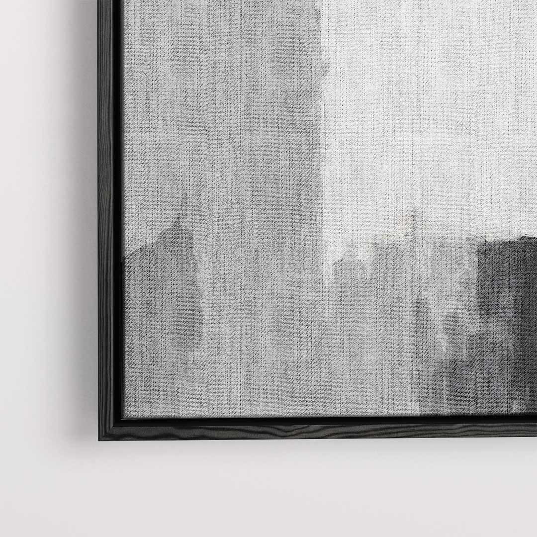 Abstracte Grijze Compositie – dibond kunstwerk als wanddecoratie