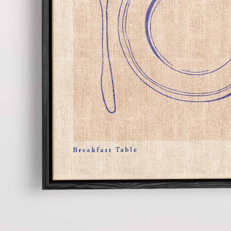 Ontbijttafel Illustratie – plexiglas kunstwerk als wanddecoratie