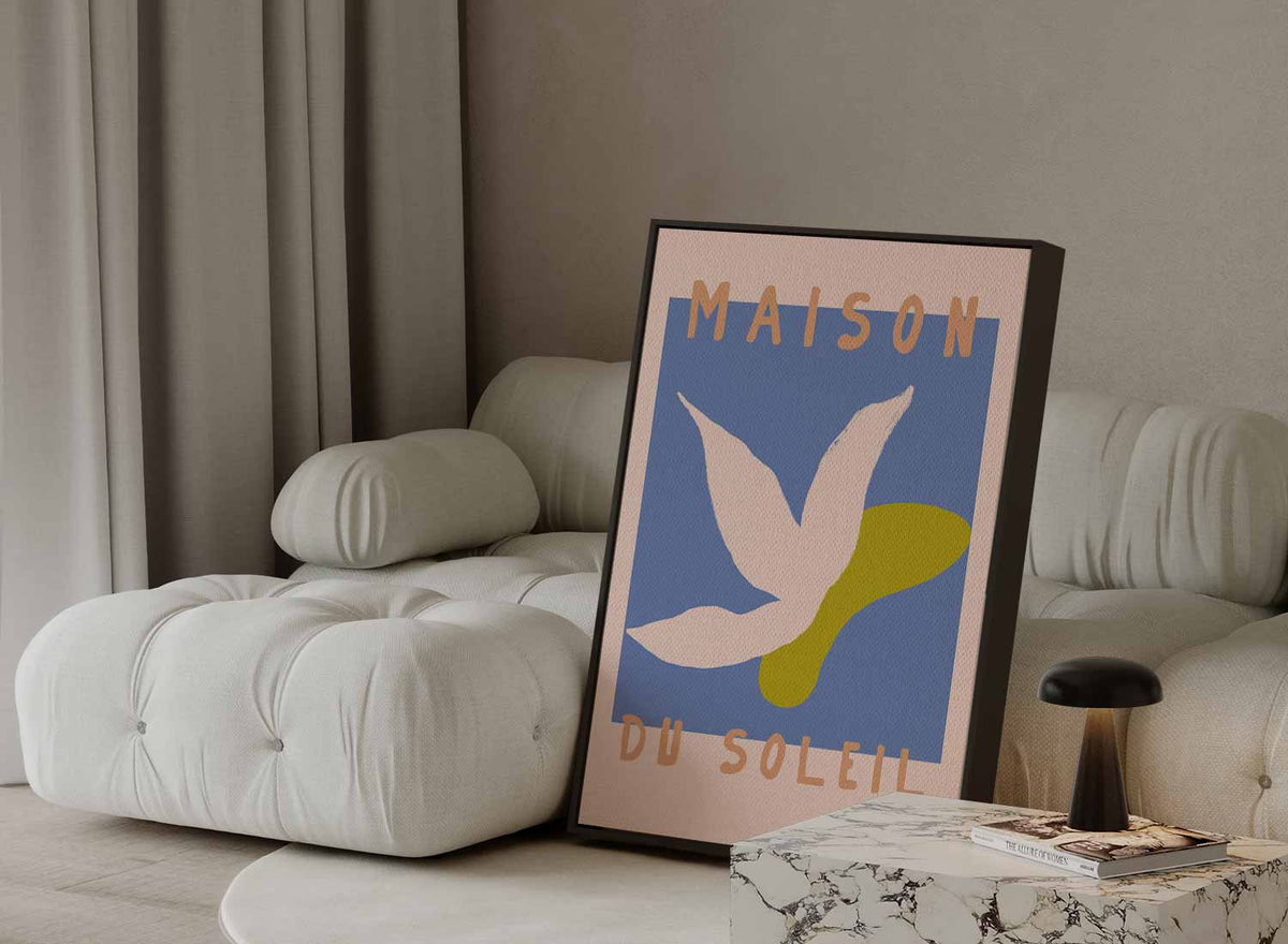 Zonsondergang Bloem – canvas kunstwerk als wanddecoratie