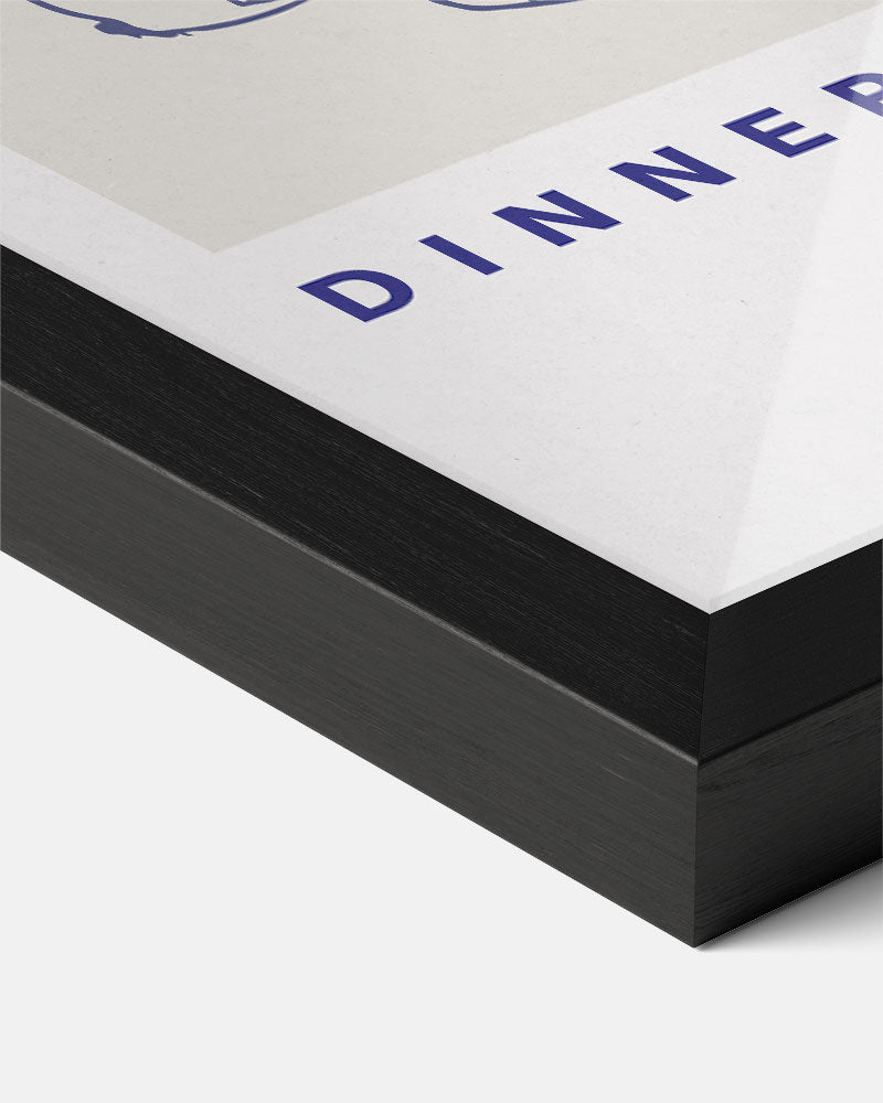 Stijlvolle Dinner Party – staande muurposter voor keuken of eethoek