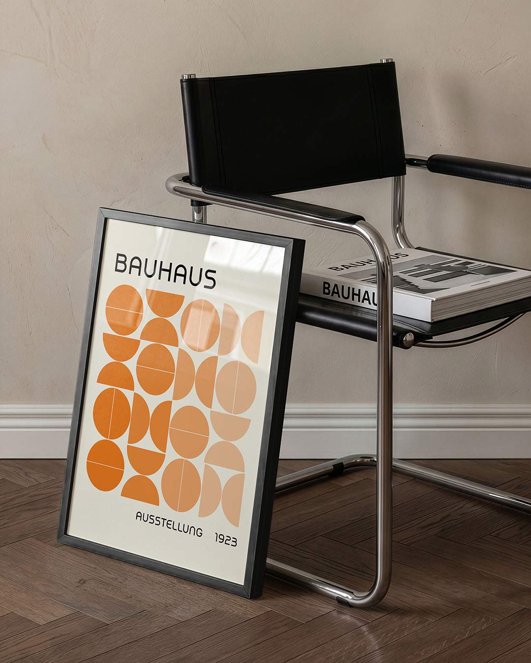 Vormritme en kleur – staande Bauhaus poster voor aan de muur