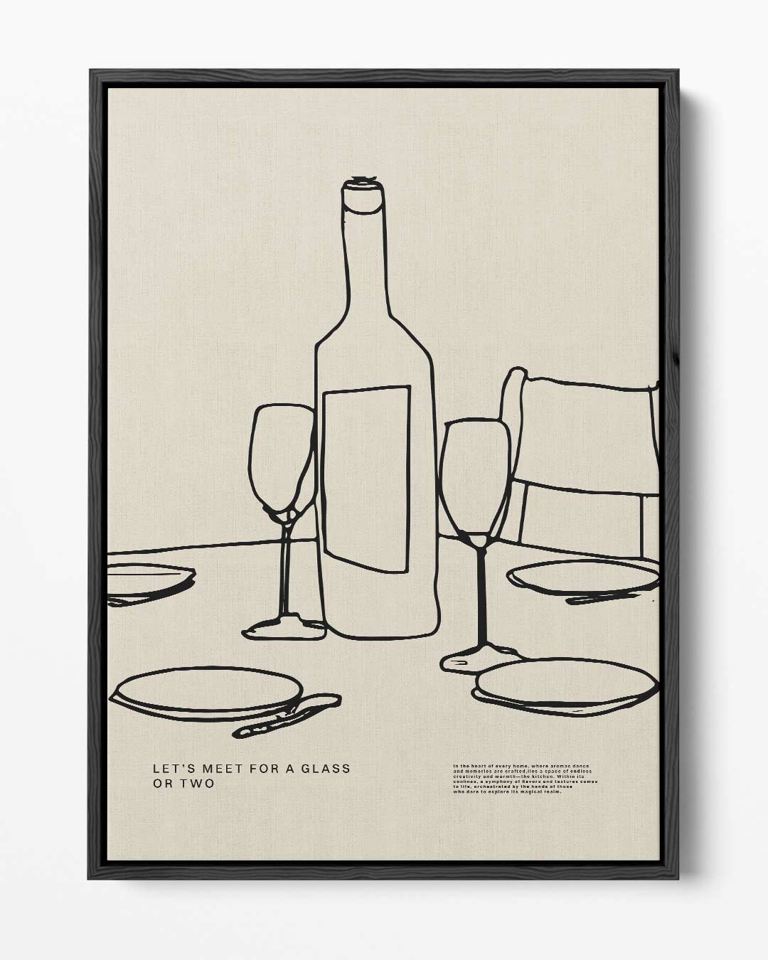 Gezellig aan tafel – portret kunstwerk als wanddecoratie