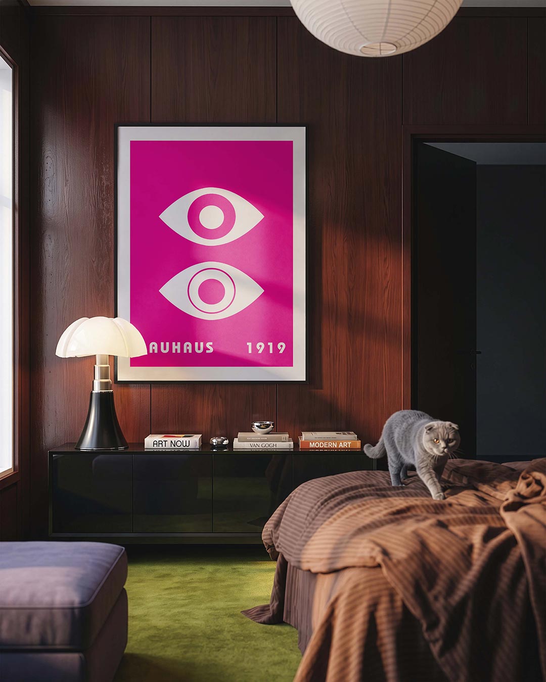 – geometrische Bauhaus poster in staand formaat